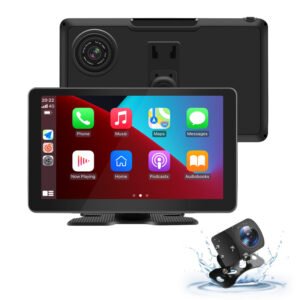10.26'' 4K CarPlay Dash Cam – Dual Front &Reversing mirror and portable PND